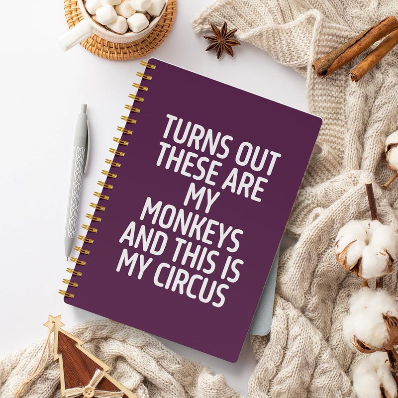 EKGJW Funny Notebooks for Work,Violet Aesthetic Journal, Funny Boss Day Gifts, Boss Gifts for Men Women, Funny Gifts for Boss, Boss Office Decor, Spiral Notebook 5.5x8.3 Inch - Image 3